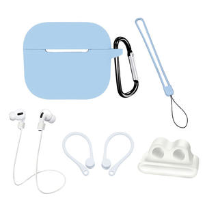 Nuovo prodotto di fabbrica Silicone morbido 6 in 1 per Airpods pro 3 custodie Premium per auricolari Apple con gancio - Product Image 3