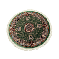 Round Carpet Green Floral Bloom Pattern Area Rug for Living Room Bedroom Home Decor Floor Mat Wholesale 100cm