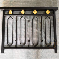 Escalier moderne de luxe en métal noir pour la maison, le porche avant, le jardin, balustre contemporain, main courante en fer forgé, balustrades, rampes
