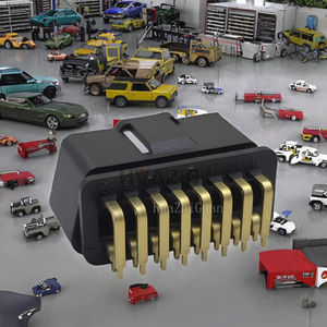 ขั้วต่อหัวเสียบ OBD สำหรับวินิจฉัยรถยนต์ 24V 12V ชุบทอง 90 องศา แบบมุมฉาก สำหรับบอร์ด PCB  แบบเชื่อมต่อ 16 พิน  ตัวเรือนทองแดง J1962 - Product Image 3