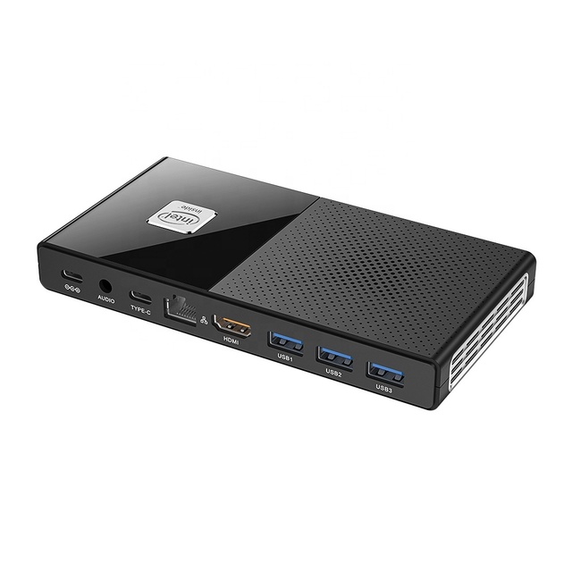 MiniTree New Intel N Series N200 N100 Mini PC 4 Cores RJ45 2.5G LAN 2Display 2*HD2.0 LPDDR5 16GB Nvme 512GB Fan Office Computer