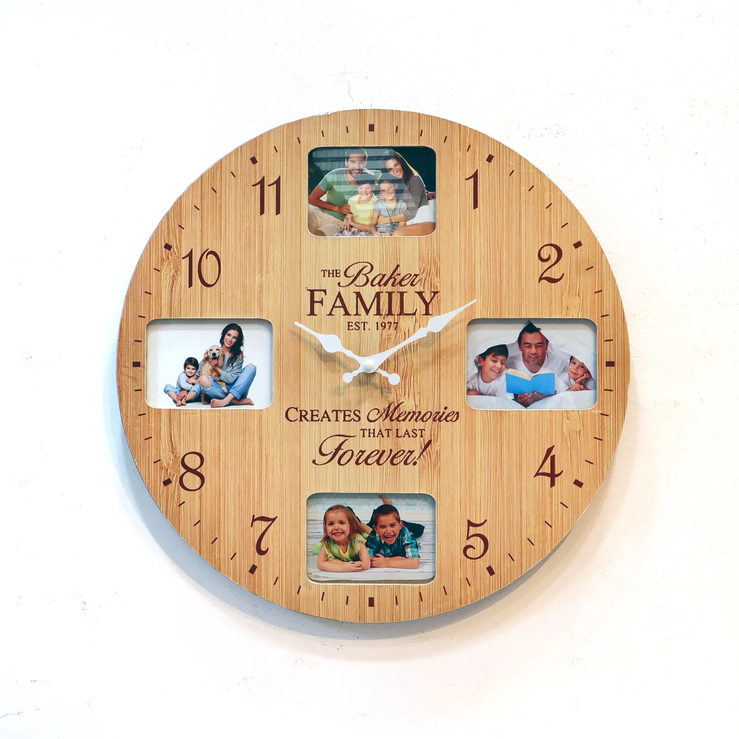 Horloge murale décorative pour cadre photo