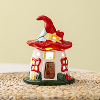 Forest Magic House Umweltfreundliche Keramik-Nachtlampe mit Glanzfinish Kreative Schlafzimmer-Wandleuchte Schneemann-Baum-Form Inspirierend