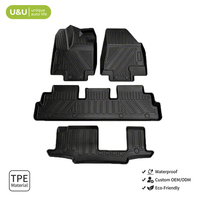 Alfombrillas de Coche 5D TPE Resistentes al Desgaste, Impermeables, Antideslizantes, para Todo Clima, Juego Completo, para Nissan Pathfinder de 8 Asientos, 2022-2026