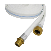 Tuyau d'incendie blanc haute pression 16 bars, pression de rupture maximale 40 bars, PVC flexible, 3 pouces, 80 mm/77 mm