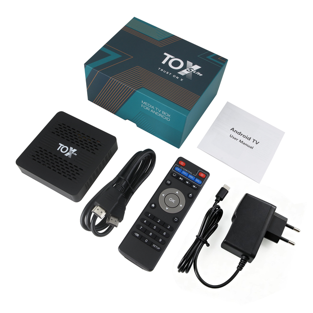 2027 Newest Ugoos TOX5 LITE Amlogic S905x5m 2G 32G Android 14 Tv Box Wifi BT4.1 HDR10 RJ45 1000M Lan Av1 8k Android Set-top Box