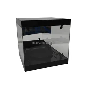 Boîte de vitrine à lumière LED avec panneau arrière miroir pour figurines d'action à l'échelle 1/6 de 12 pouces, présentoirs en acrylique