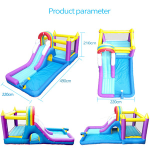 Pequeño castillo inflable familiar Castillo inflable interior y exterior Castillo rociador multifuncional Paraíso - Product Image 4