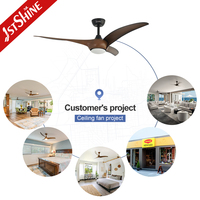Ventilador de Techo Inteligente 1stshine de 54 Pulgadas con Luz, Motor Silencioso, Modo Verano/Invierno, Control por Voz y Asistente, Compatible con TUYA Wifi