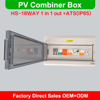 Boîtier de distribution d'énergie photovoltaïque RUIPEIN IP65 étanche à montage en surface, DC1000V 63A 1 entrée 1 sortie avec ATS et verrouillage biométrique