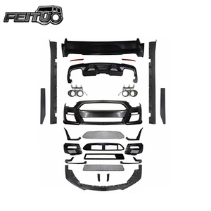 Kit de carrocería a <span class=keywords><strong>precio</strong></span> de fábrica, material PP, parachoques, faldones laterales, alerón trasero, kit aerodinámico para <span class=keywords><strong>Mustang</strong></span> 2015-2017, actualización a GT500 - Product Image 1