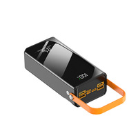 Batterie externe ultra-grande capacité 60000mAh, charge super rapide 22.5W, technologie GaN, mini lampe torche USB LED, cordon en plastique, utilisation en extérieur