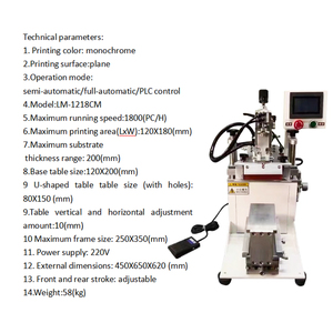 Desktop Flat Silk Screen Printing Machine for Glass Plastic Bag Paper Label Bag Logo Semi Automatic Small Plane Screen Printer