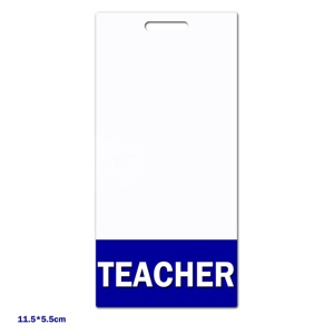 Mix Style Série Professionnelle Nom Étiquette Vertical Badge Copain Bordure Bleue pour Dentiste Enseignant Travailleur Social Porte-Badge Accessoire - Product Image 5