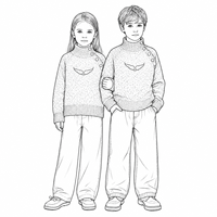 Pull à col haut pour enfants, pull en tricot brodé d'ailes d'ange, col à boutons diagonaux, pull tricoté chaud pour garçons et filles, hiver