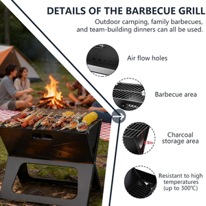 <span class=keywords><strong>Barbecue</strong></span> Elettrico Portatile Pieghevole in Acciaio Inox Fire Sense per Campeggio, Viaggi, Picnic, Giardino e Spiaggia - Product Image 6