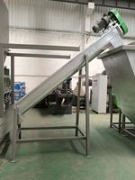 Machine à laver les bouteilles recyclables 500 kg/h, ligne de lavage à chaud des bouteilles en PET