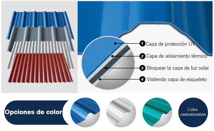 Venta cliente de teja de plástico PVC con buena materia prima precio de fábrica