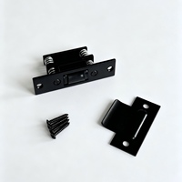 Loquet de porte double ressort réglable et durable en laiton noir et nickel (en option) pour salle de bain, avec système de fermeture silencieuse à rouleaux - Vente en gros