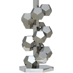 Jiahua Stainless Steel Sculpture Abstract Geometric Outdoor Mirror Metal Garden Landmark Floor Mount - Product Image 3