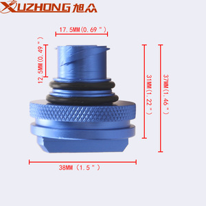 Kit de actualización de tapa de combustible Xuzhong Ram Def de aleación de aluminio verde azul para Dodge Ram 13-18 - Product Image 3