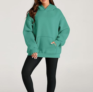 Venta al por mayor de encargo de alta calidad 100% algodón impreso Unisex Sudadera con capucha de algodón Casual niñas sudaderas Color sólido sudaderas con capucha de las mujeres - Product Image 3