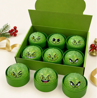 Jouet Squishy Grinch Vert en TPR, Boîte Mystère Thème Noël, Cadeau Anti-Stress et Décompression Émotionnelle – Unisexe, Tous Âges