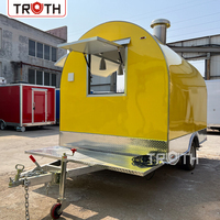 Remorque alimentaire mobile avec congélateur pour l'Europe, remorque alimentaire portable avec cuisine complète, utilisation pour la restauration rapide, les glaces et les restaurants