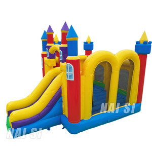 Thương mại cầu vồng lâu đài bouncy tuyết trắng và bảy chú lùn nhà nảy Bouncer lâu đài nhảy nhà kết hợp bơm hơi - Product Image 4