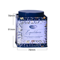 Boîte de conserve vide de qualité alimentaire personnalisée en grains de café avec double couvercle hermétique, feuilles de thé Matcha, boîtes carrées en vrac pour thé