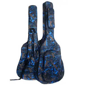 Bolsa para guitarra folclórica nova de alta qualidade, bolsa para guitarra folclórica à prova d'água Oxford colorida estampada 40 41 "