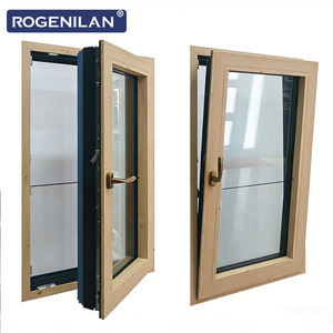 Fenêtre à battant Rogenilan, nouveau design, aluminium-bois, écologique, triple <span class=keywords><strong>vitrage</strong></span>, verre trempé, fenêtres à battant isolées - Product Image 1