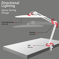 Lampe de Bureau LED à Pince pour Ongles 2028, Protectrice des Yeux, 38W 3500 Lumens, pour Salon, Maison, Étude, Bureau et Établi – Fournitures de Manucure pour Techniciennes des Ongles