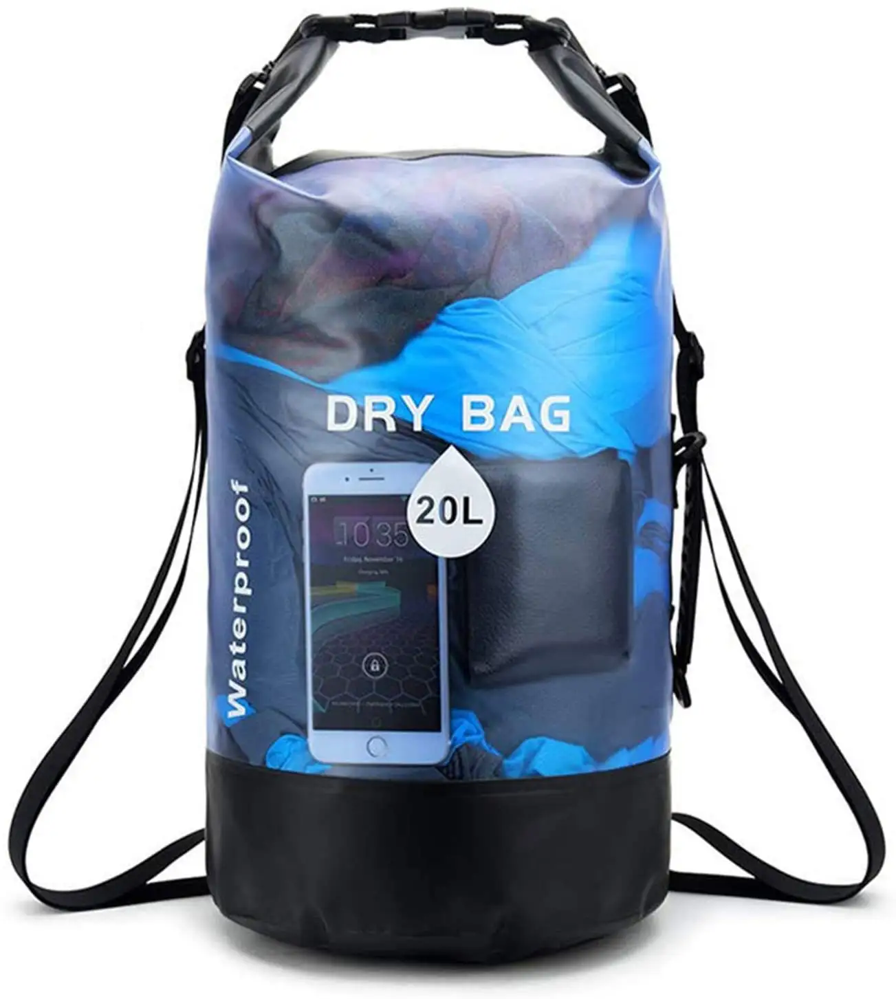 Dry Bag Waterproof Floating Backpack 5L/10L/20L/30L/40L, with Waterproof Phone Case for Kayaking, Boating, Kayaking, Surfing, Ra