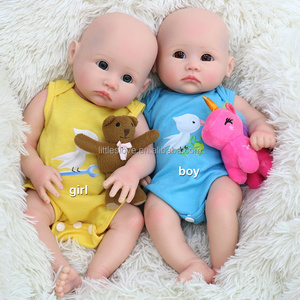 Poupée bébé <span class=keywords><strong>reborn</strong></span> de 45 cm (18 pouces) pour nouveau-né, garçon ou fille, aspect réaliste, corps entier en silicone, <span class=keywords><strong>jumeaux</strong></span> lavables - Product Image 3