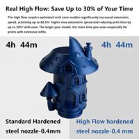 YouQi printer 3D Mini peningkatan, 0.4mm semua logam terintegrasi aliran tinggi untuk Bambu Lab H2D/A1/AI