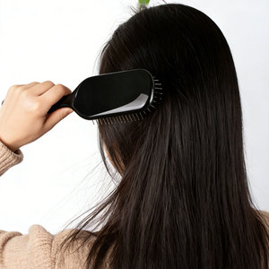 <span class=keywords><strong>Brosse</strong></span> à cheveux professionnelle OEM personnalisée en gros avec picots en acier et coussin d'air, démêlante pour cheveux épais et bouclés - Product Image 2