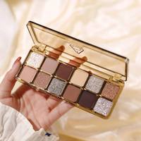 Palette de fards à paupières mats et scintillants 12 couleurs, haute pigmentation, rose neutre, marron, maquillage pour les yeux, cosmétiques