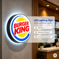 Enseigne lumineuse LED personnalisée en alliage d'aluminium, panneau décoratif intérieur/extérieur pour entreprise, devanture de magasin, boîte plate 5000 lumens, étanche