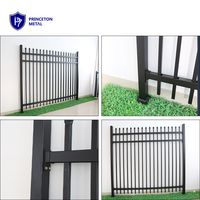 Clôture décorative réglable en alliage d'aluminium thermolaqué de 6 pieds avec angle ajustable pour une sécurité accrue