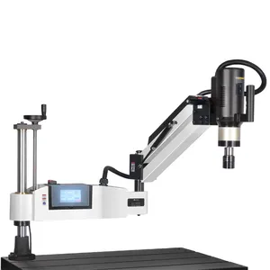 Máquina de rosqueamento automática motorizada horizontal M6-M36, de boa qualidade, 2 pontas, botões de soquete mecânico, braço flexível