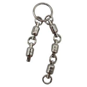 Pêche robuste lumineux <span class=keywords><strong>Triple</strong></span> T forme baril émerillons roulants perles de poire émerillons à 3 voies ligne croisée nouveau Design émerillons boutons-pression - Product Image 4