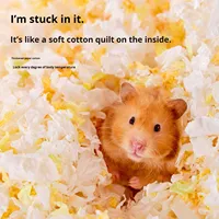 Alas Tidur Hamster Tafit yang Dapat Disesuaikan, Anti Debu, 100% Pulp Alami untuk Hewan Kecil Hamster Dwarf, Hamster Syria, Marmut, Gerbil