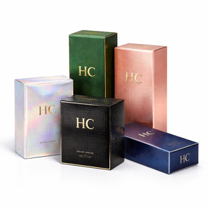 Custom Folding Carton Perfume Box with Hot Foil Stamping and Custom Window Cutout for Retail Gift Packaging - Product Image 2