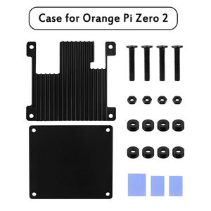 เคสอลูมิเนียม,เคสป้องกันหม้อน้ำ <span class=keywords><strong>Pi</strong></span> Zero 2สีส้มผิวโลหะสีดำ - Product Image 6