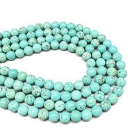 Perles de magnésite turquoise optimisées pour la fabrication de bijoux DIY, accessoires en pierres précieuses, vente en gros en vrac