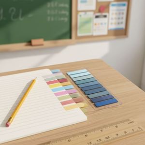 Ensemble d'onglets adhésifs multicolores assortis, marque-pages autocollants, bloc-notes, papeterie de bureau et scolaire, documents - Product Image 5