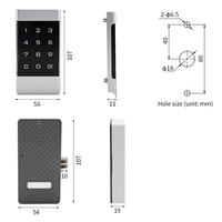Cerradura Digital Antirrobo Duradera para Gabinetes con Teclado, para Hogar y Oficina, Segura, con Contraseña DIY, para Cajones y Muebles