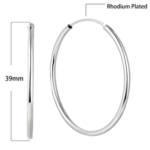 Vente chaude De Mode De Luxe Sterling Pur Srebrny Plaine Grand Cercle Hoop Boucles D'oreilles 925 Argent Cc Boucles D'oreilles <span class=keywords><strong>Xlove</strong></span> Femmes - Product Image 6