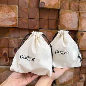 Personalized Eco Friendly Cotton <b>Drawstring</b> Bag Natural Cotton Gift Dust Muslin Bag <b>Pouch</b> - Product Image 3